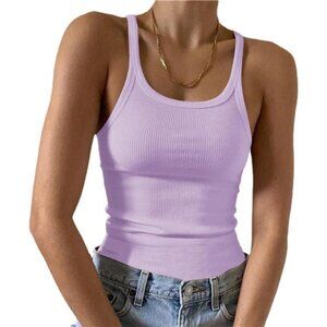 Ribbed Knit Basic Cami Shirt